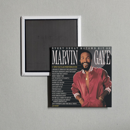 Marvin Gaye - Every Great Motown Hit Of Marvin Gaye Album Cover Fridge Magnet
