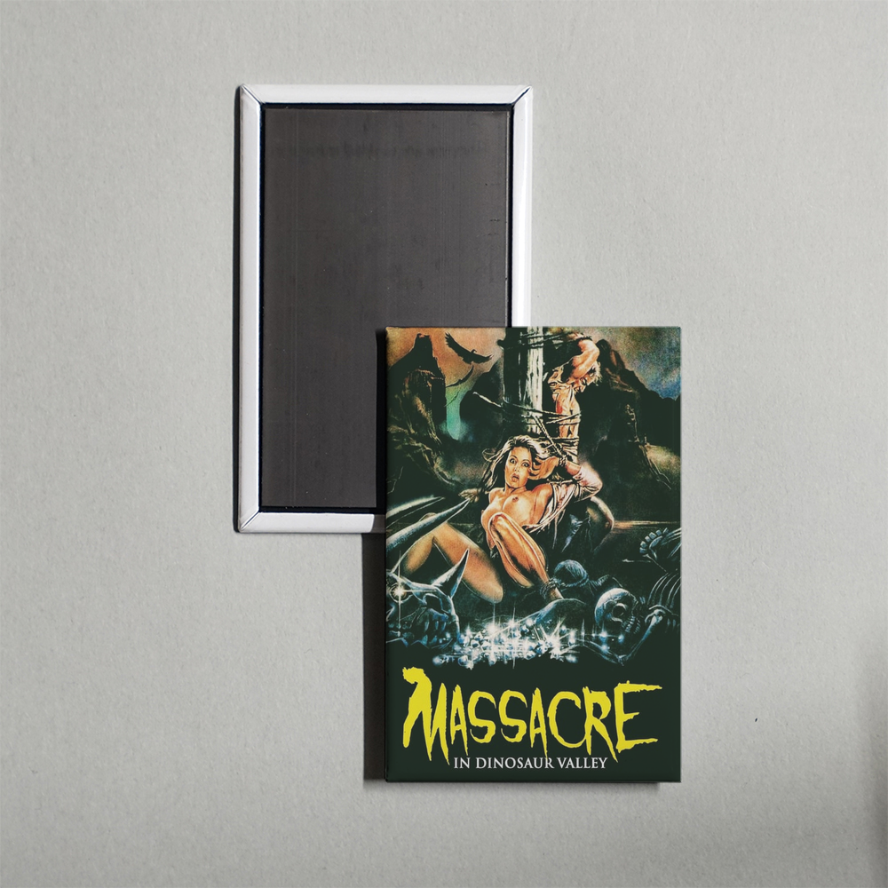 Massacre in Dinosaur Valley Mini Movie Fridge Magnet