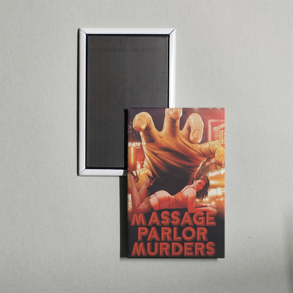Massage Parlor Murders Mini Movie Fridge Magnet