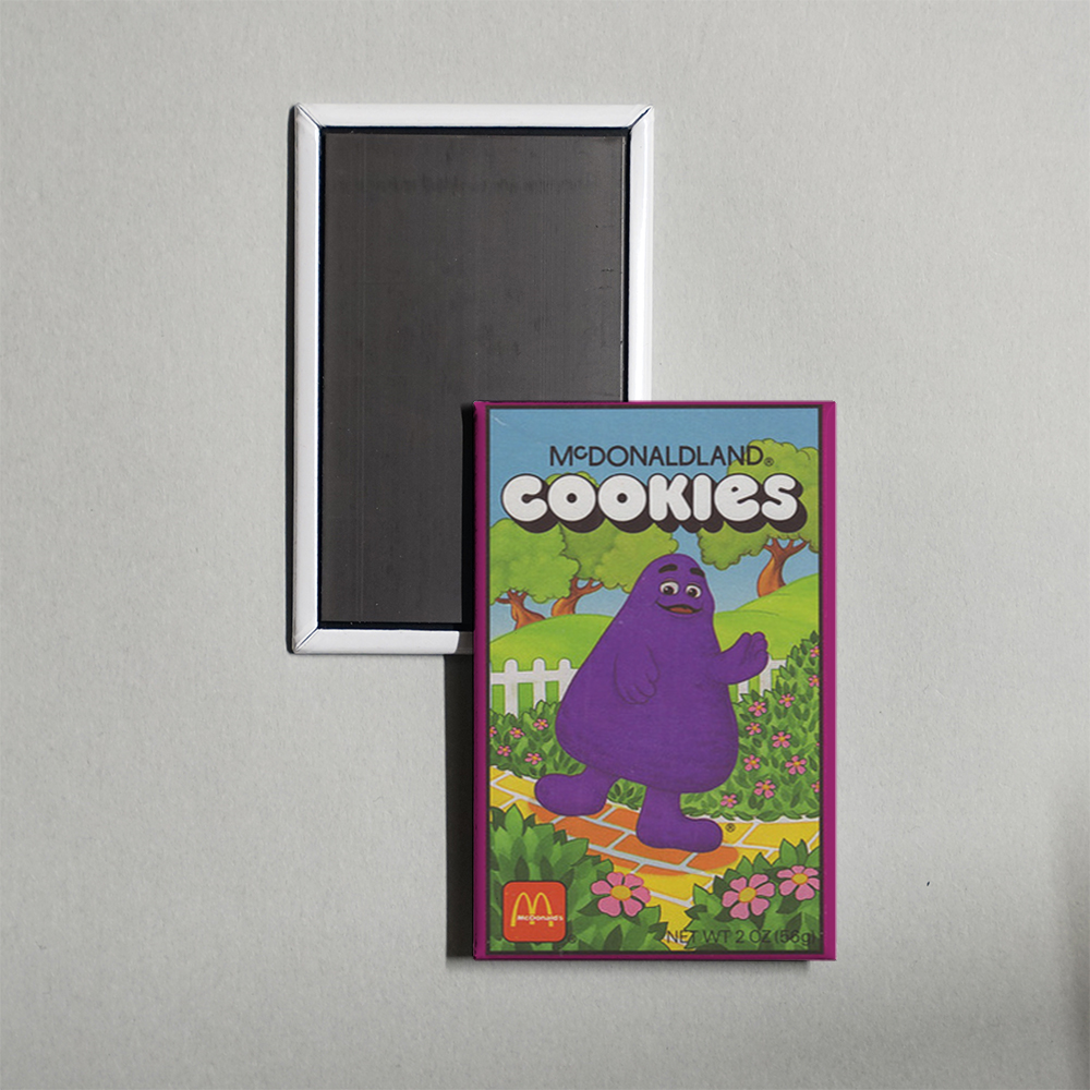 McDONALDLAND Cookies Grimace Box Art Fridge Magnet