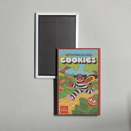 McDONALDLAND Cookies Hamburglar Box Art Fridge Magnet