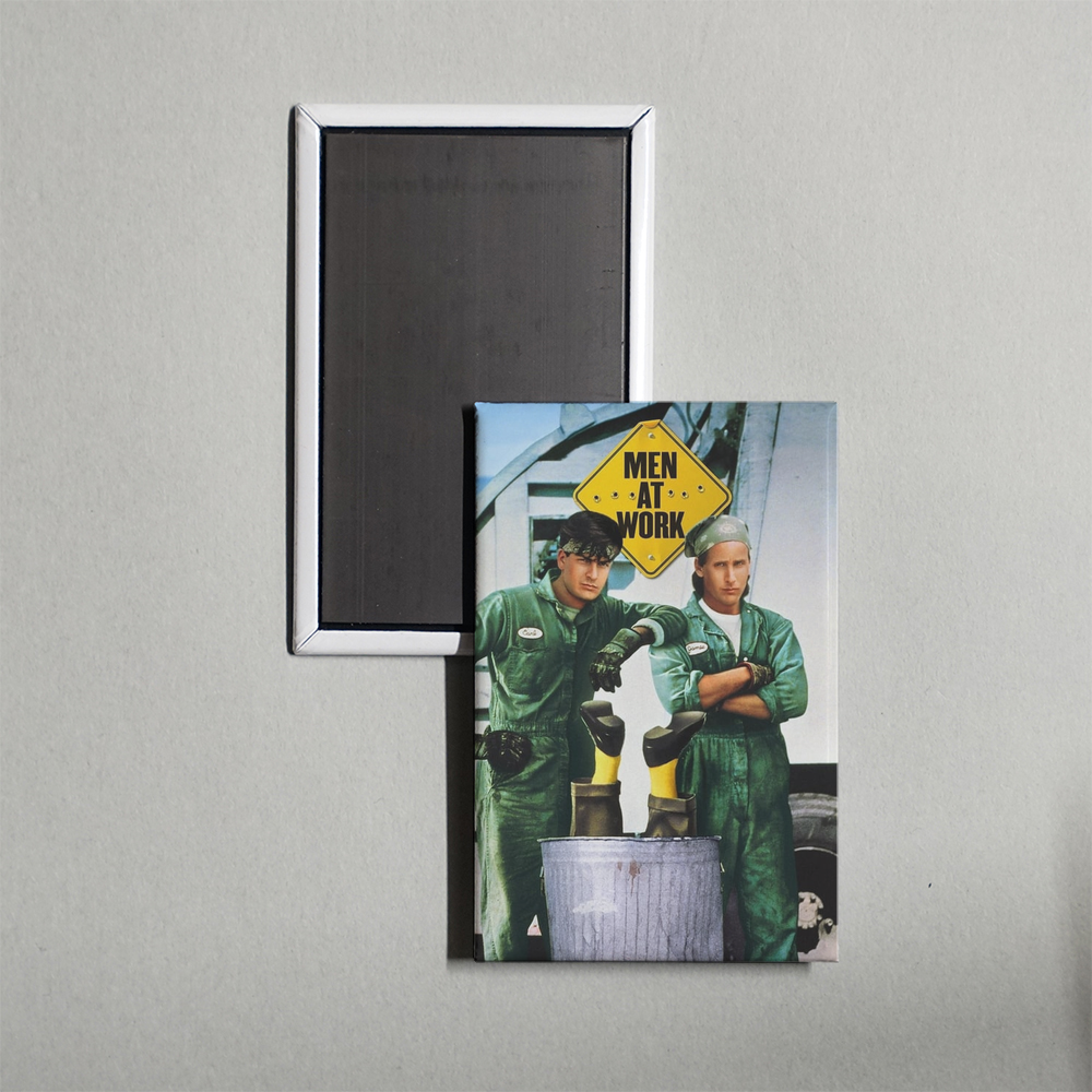 Men at Work Mini Movie Fridge Magnet