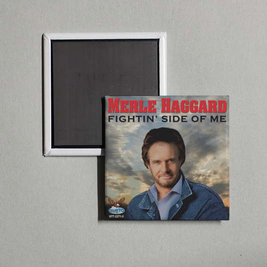 Merle Haggard - Fightin' Side Of Me Album Cover Fridge Magnet