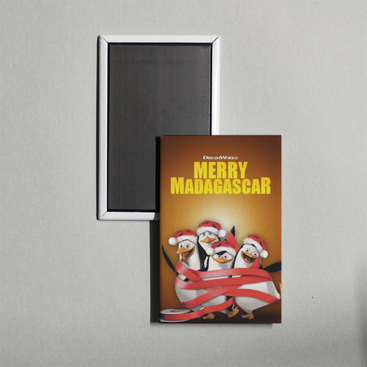 Merry Madagascar Mini Movie Fridge Magnet