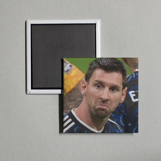 Messi Funny Face Meme Fridge Magnet