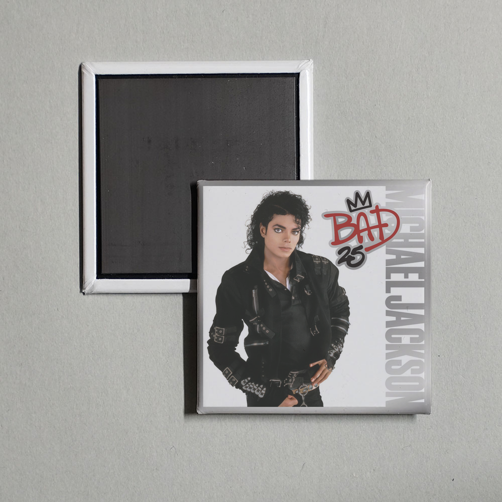 Michael Jackson - Bad 25th Anniversary Album Cover Fridge Magnet