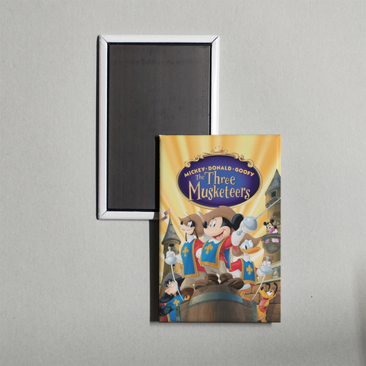 Mickey, Donald, Goofy The Three Musketeers Mini Movie Fridge Magnet