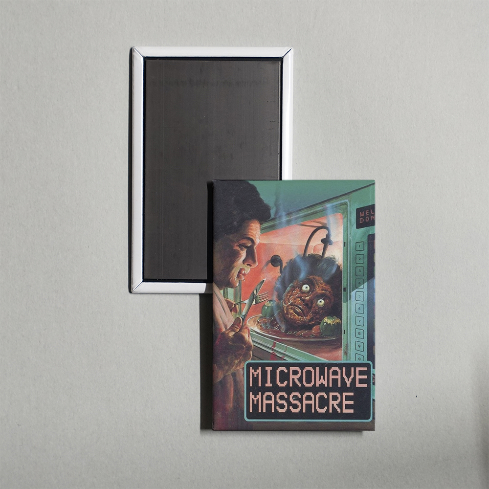 Microwave Massacre Mini Movie Fridge Magnet