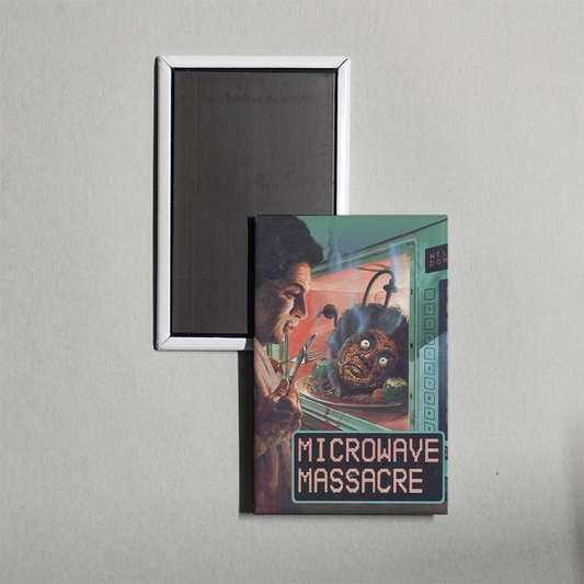 Microwave Massacre Mini Movie Fridge Magnet
