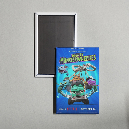 Mighty Monsterwheelies TV Show Fridge Magnet