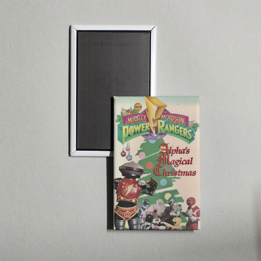 Mighty Morphin Power Rangers Alpha's Magical Christmas Mini Movie Fridge Magnet