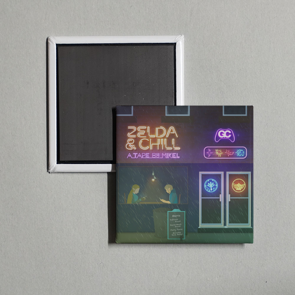 Mikel - Zelda & Chill Album Cover Fridge Magnet
