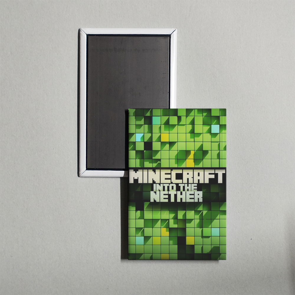 Minecraft Into the Nether Mini Movie Fridge Magnet