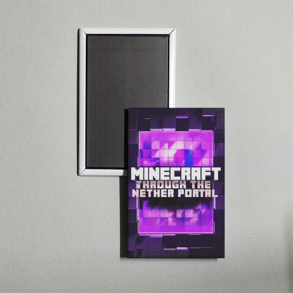 Minecraft Through the Nether Portal Mini Movie Fridge Magnet