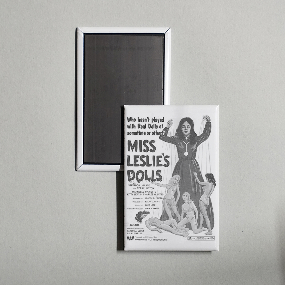 Miss Leslie's Dolls Mini Movie Fridge Magnet