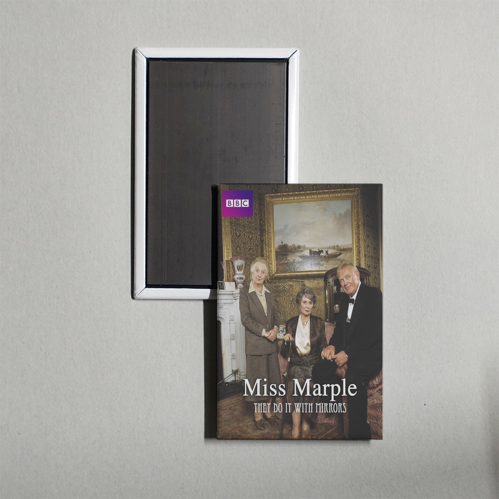 Miss Marple They Do It with Mirrors Mini Movie Fridge Magnet
