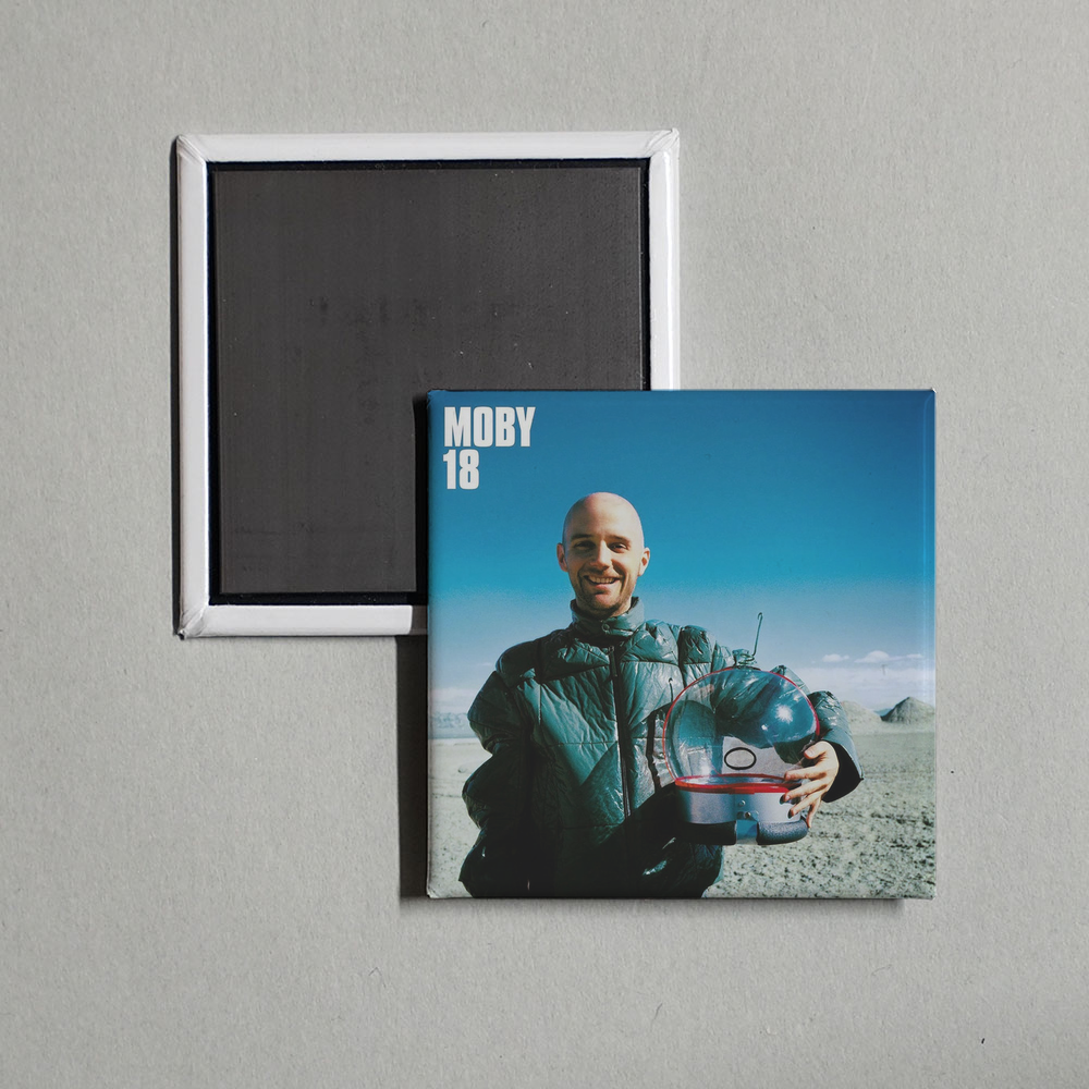 Moby - 18 & 18 B-Sides Album Cover Fridge Magnet