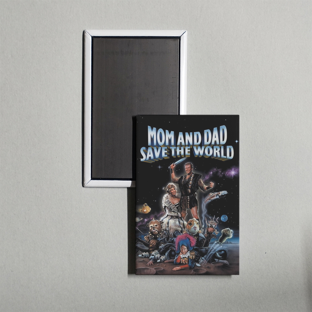 Mom and Dad Save the World Mini Movie Fridge Magnet