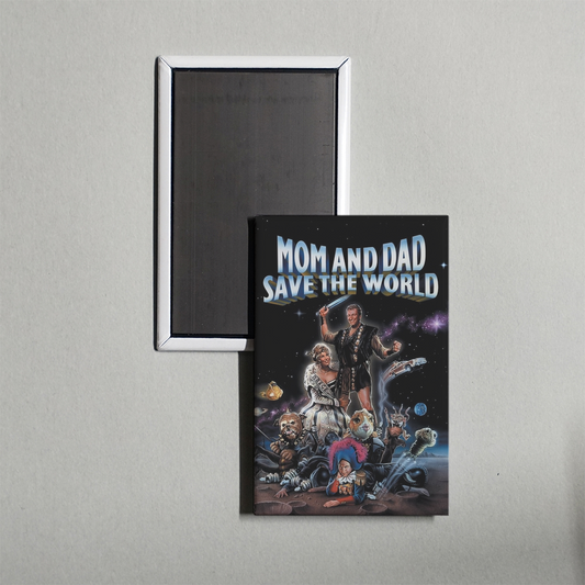 Mom and Dad Save the World Mini Movie Fridge Magnet