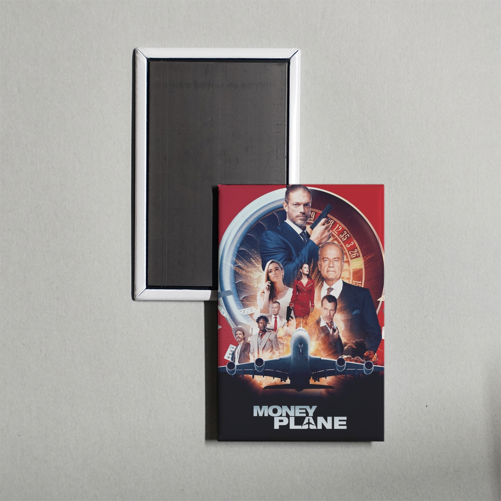 Money Plane Mini Movie Fridge Magnet