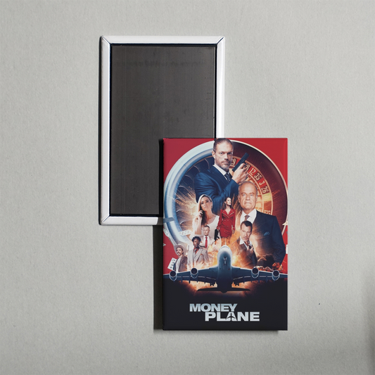 Money Plane Mini Movie Fridge Magnet