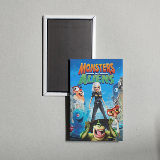 Monsters vs Aliens Mini Movie Fridge Magnet