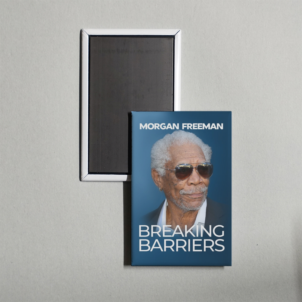Morgan Freeman Breaking Barriers Mini Movie Fridge Magnet