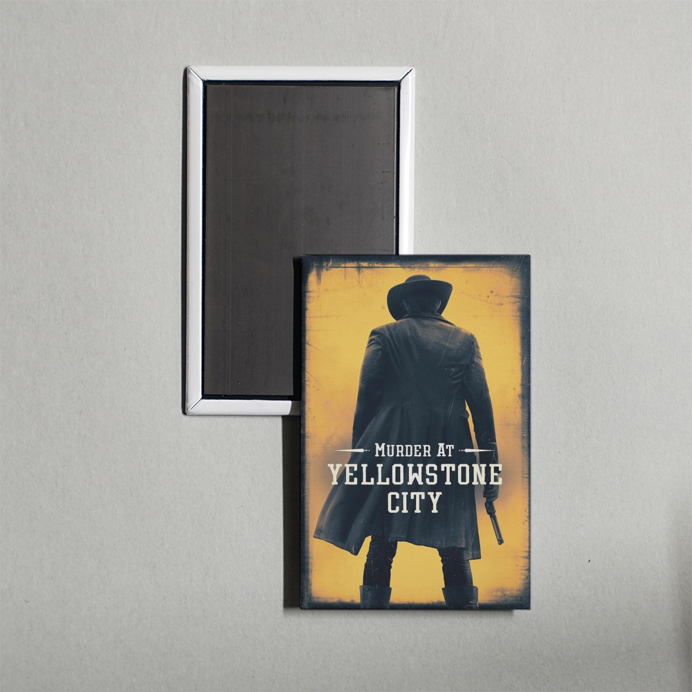 Murder at Yellowstone City Mini Movie Fridge Magnet