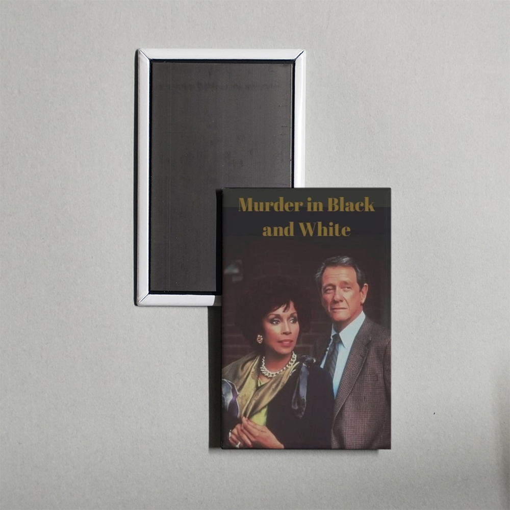 Murder in Black and White Mini Movie Fridge Magnet