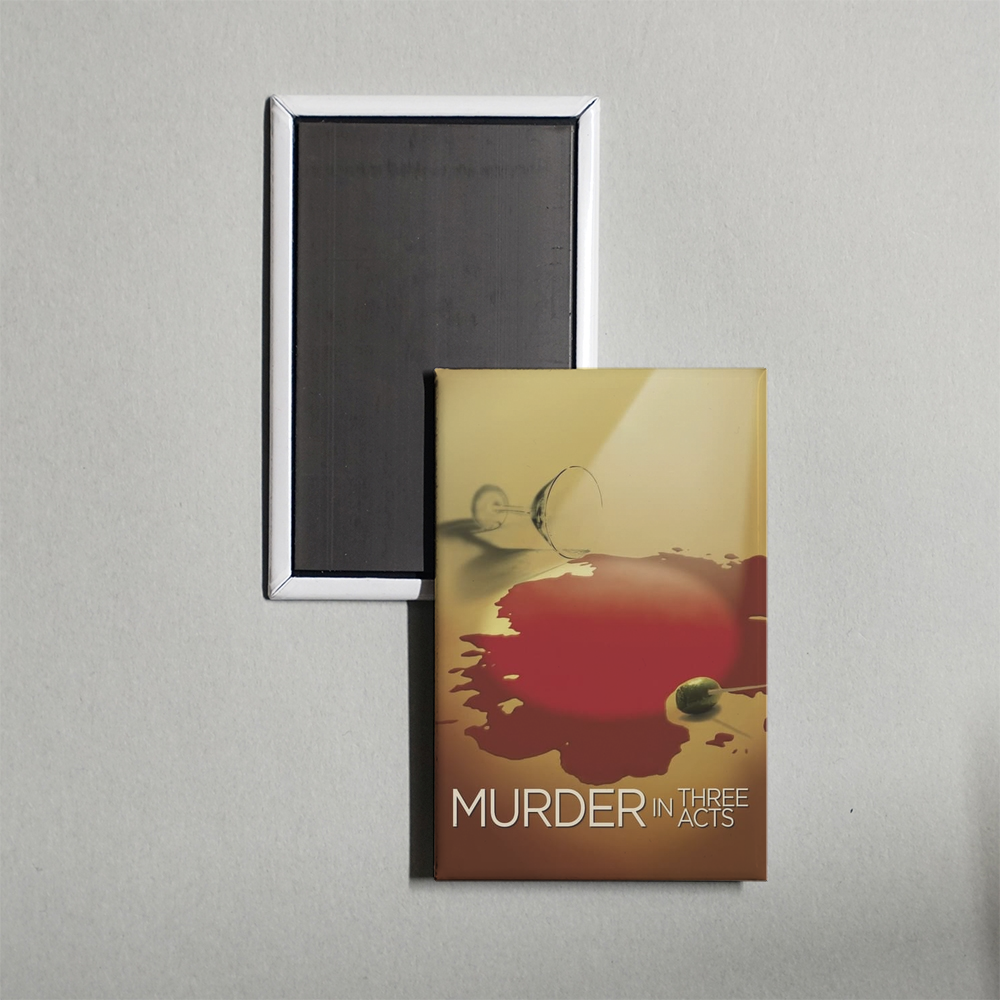 Murder in Three Acts Mini Movie Fridge Magnet