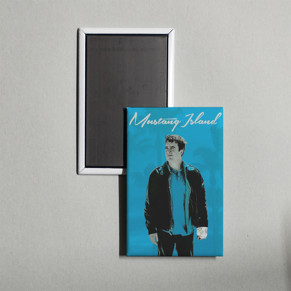Mustang Island Mini Movie Fridge Magnet