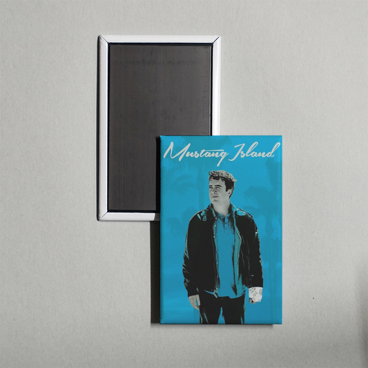 Mustang Island Mini Movie Fridge Magnet