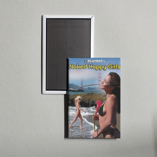 Naked Happy Girls TV Show Fridge Magnet