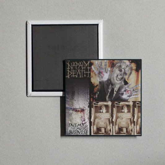 Napalm Death - Enemy of the Music Business + Leaders Not Followers Album Cover Fridge Magnet
