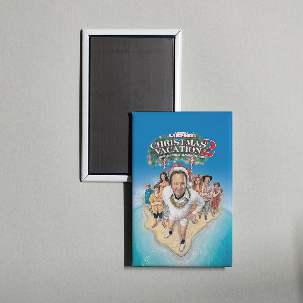 National Lampoonâ€™s Christmas Vacation 2 Cousin Eddieâ€™s Island Adventure Mini Movie Fridge Magnet