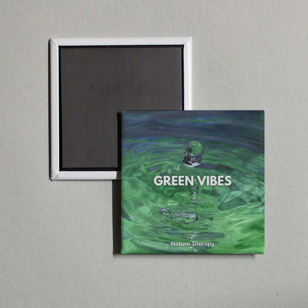 Nature Therapy - Green Vibes Album Cover Fridge Magnet