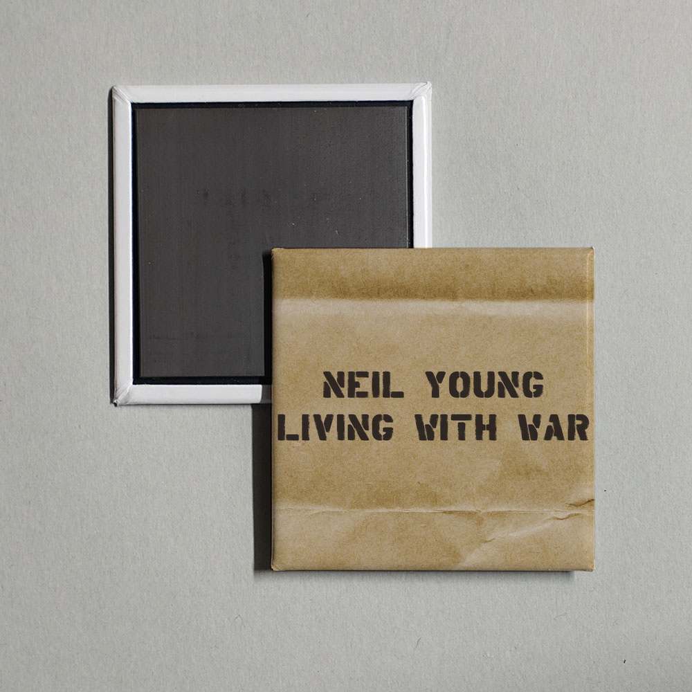 Neil Young - Living with War Album Cover Fridge Magnet