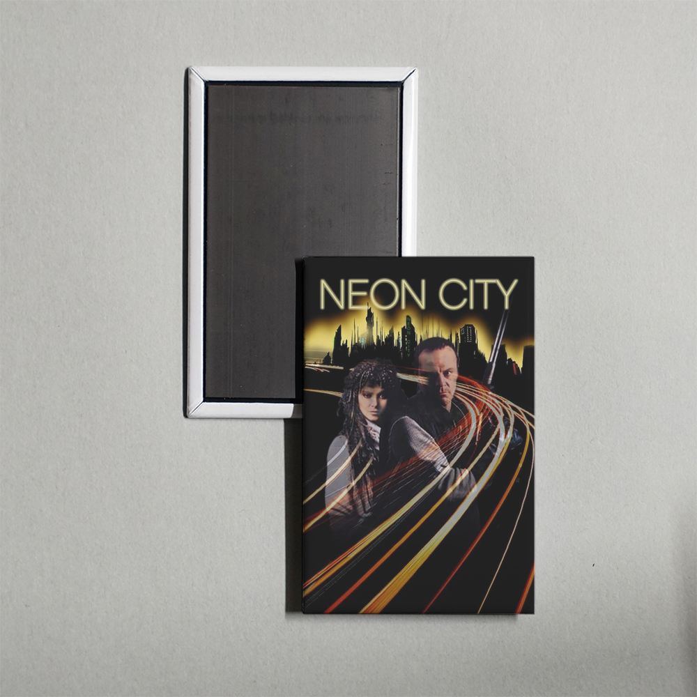 Neon City Mini Movie Fridge Magnet