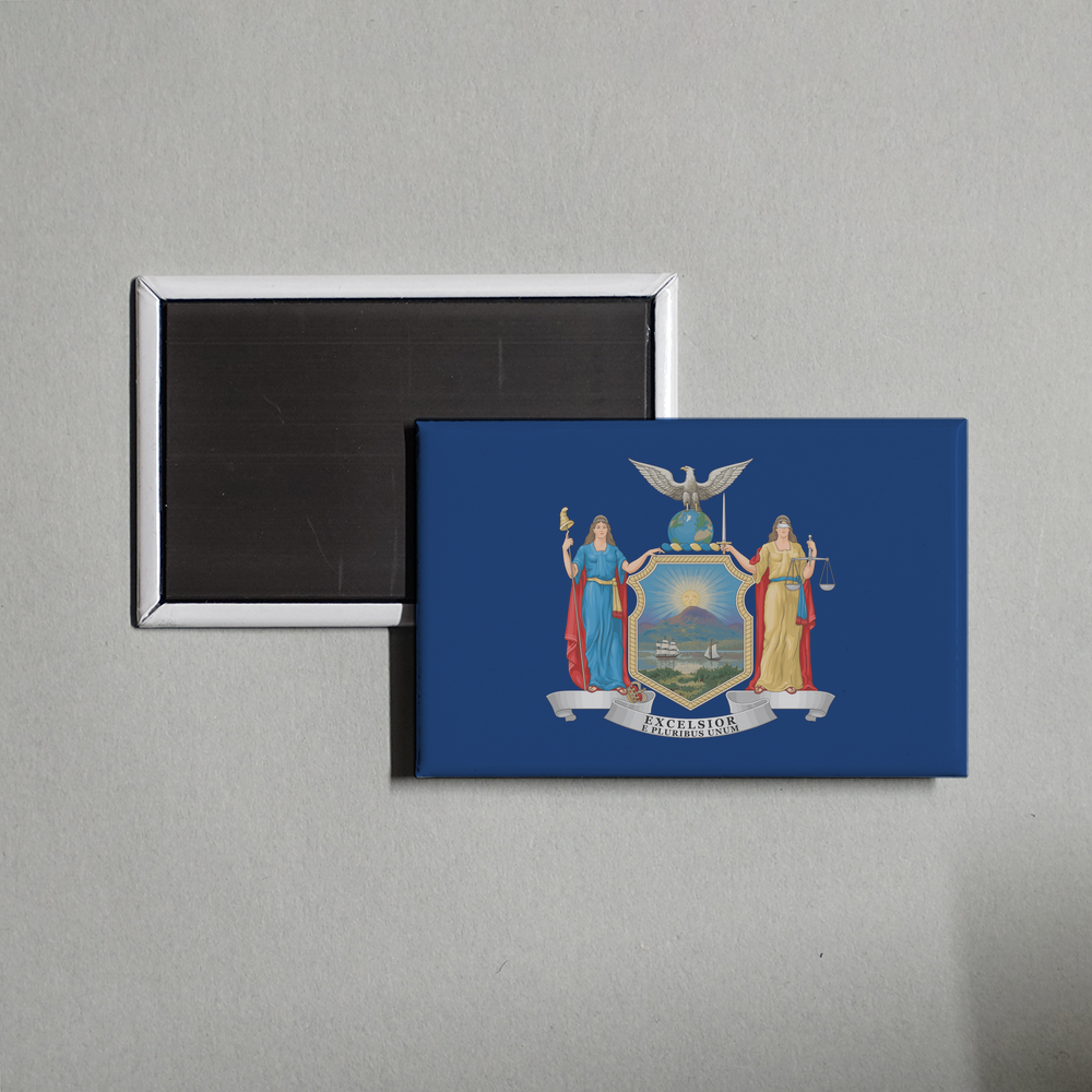 New York State Flag Fridge Magnet Fridge Magnet