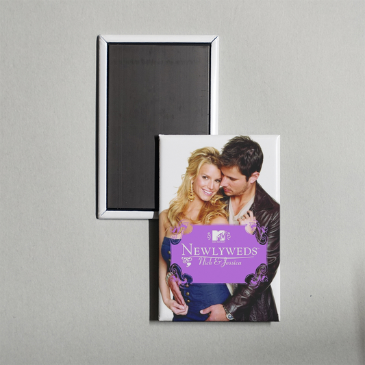 Newlyweds Nick and Jessica TV Show Fridge Magnet