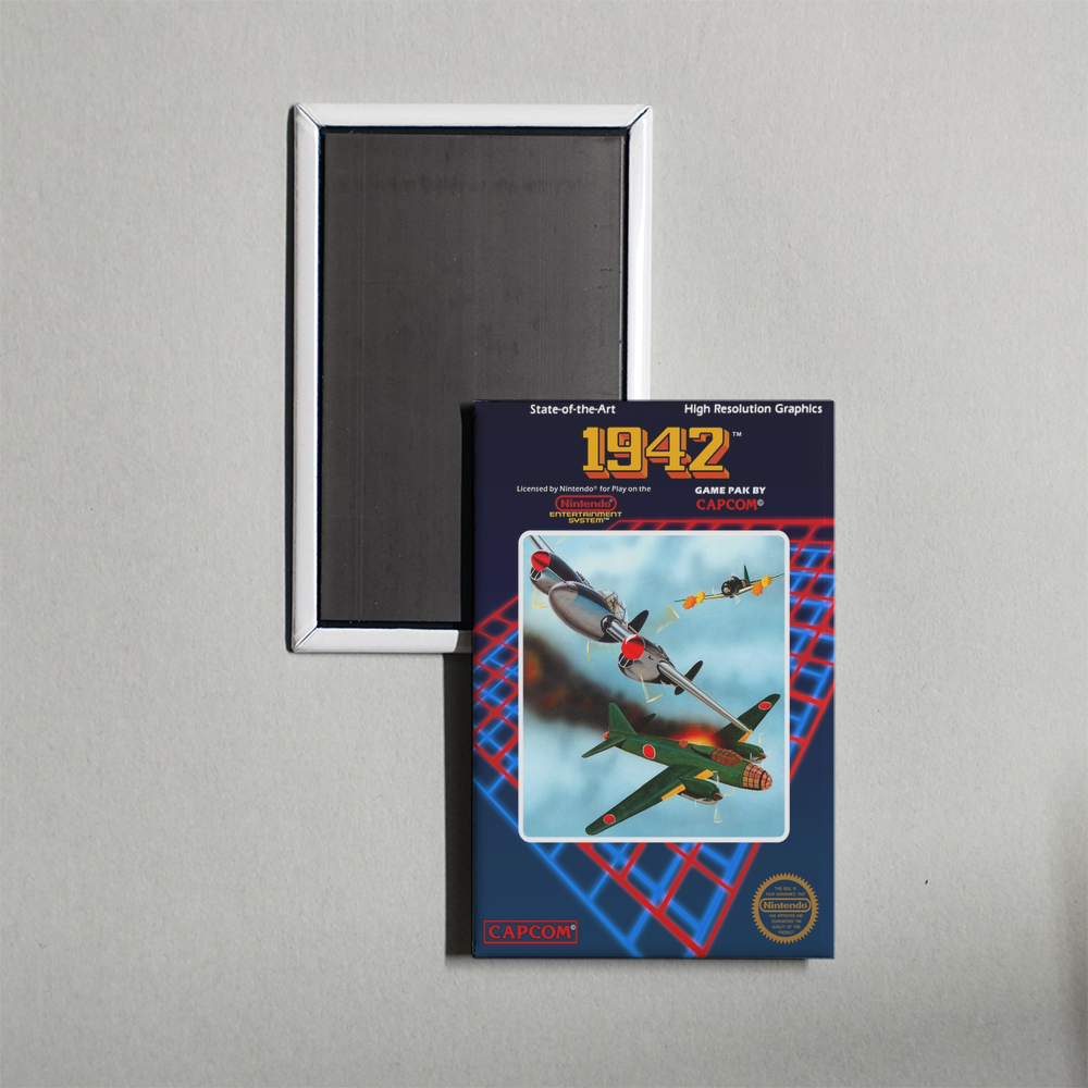 Nintendo NES 1942 Mini Video Game Fridge Magnet