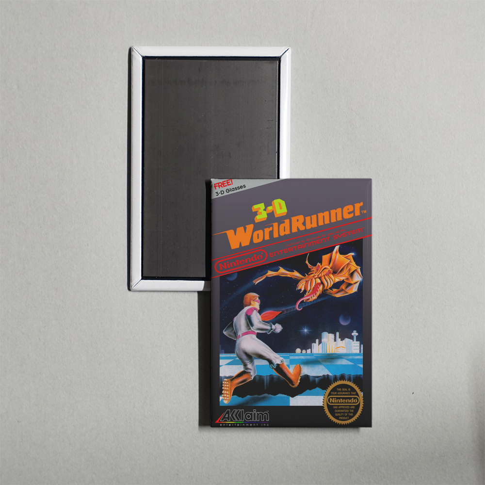 Nintendo NES 3-D WorldRunner Mini Video Game Fridge Magnet