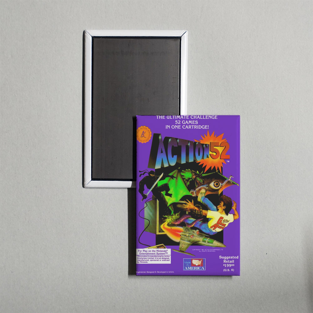 Nintendo NES Action 52 Mini Video Game Fridge Magnet
