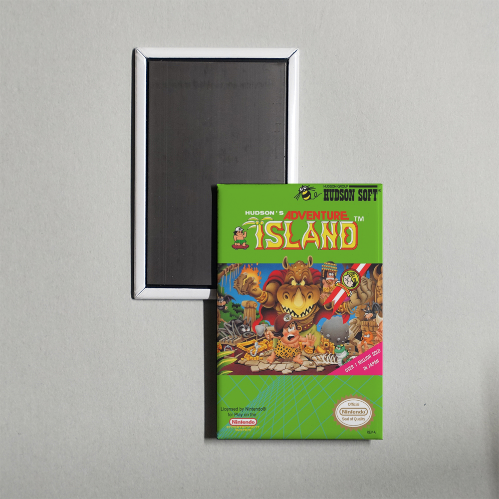 Nintendo NES Adventure Island Mini Video Game Fridge Magnet