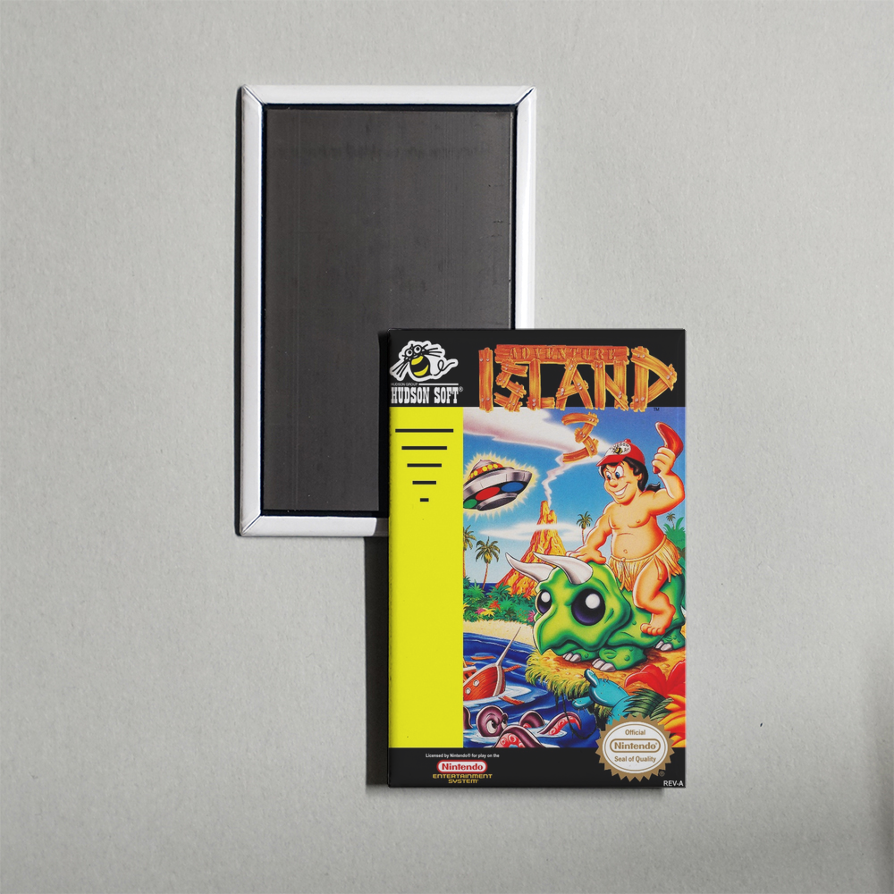 Nintendo NES Adventure Island 3 Mini Video Game Fridge Magnet