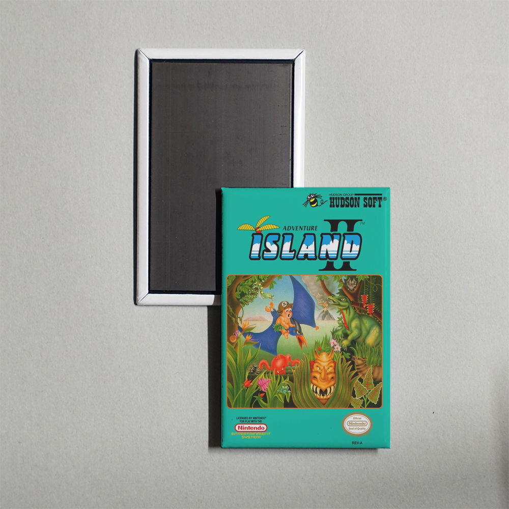 Nintendo NES Adventure Island II Mini Video Game Fridge Magnet
