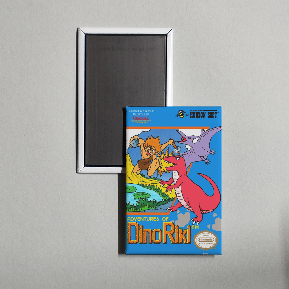 Nintendo NES Adventures of Dino Riki Mini Video Game Fridge Magnet