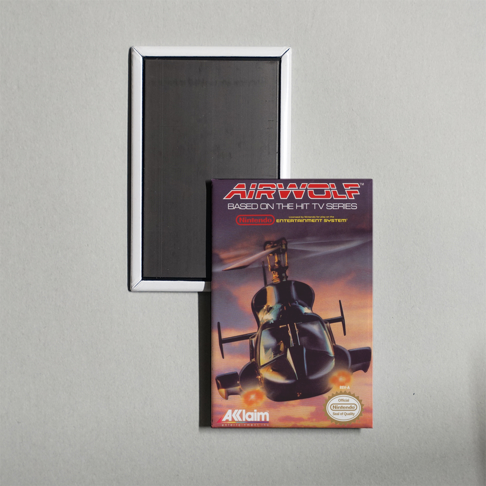 Nintendo NES Airwolf Mini Video Game Fridge Magnet