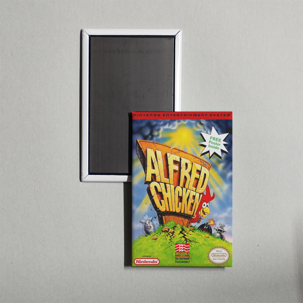 Nintendo NES Alfred Chicken Mini Video Game Fridge Magnet