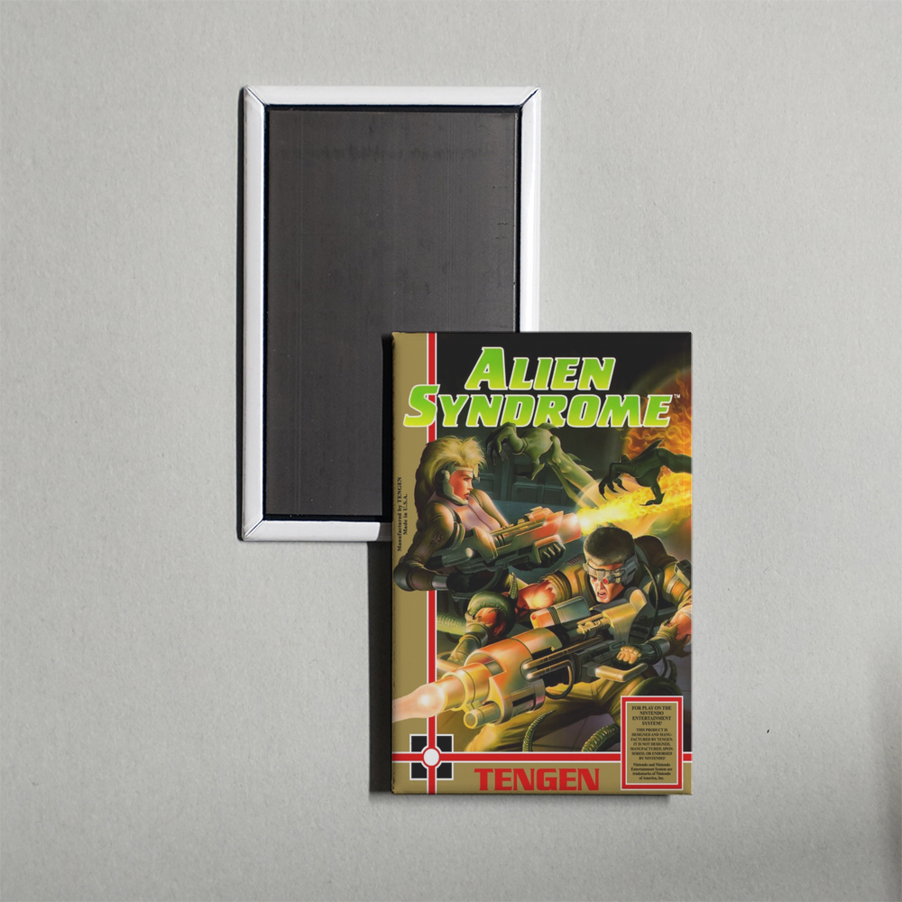 Nintendo NES Alien Syndrome Mini Video Game Fridge Magnet